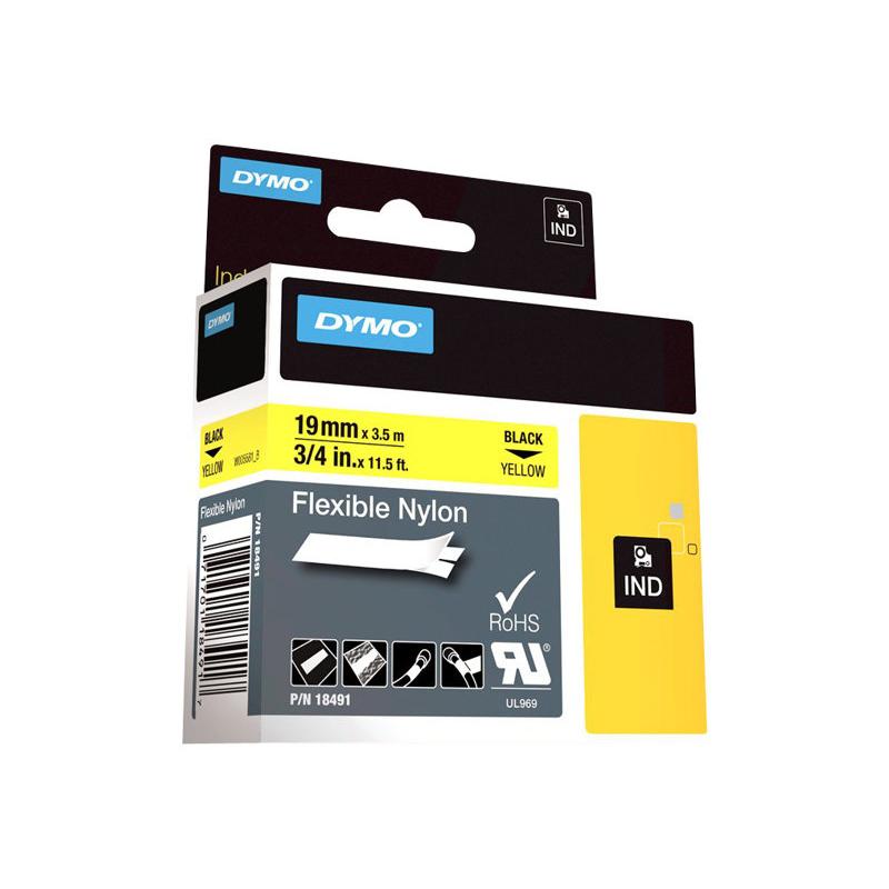 Dymo Schriftband (18491) Black Yellow (S0718090)