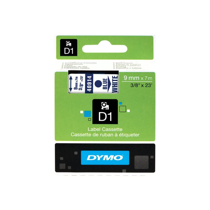 Dymo Schriftband 40914 Blue White (S0720690)
