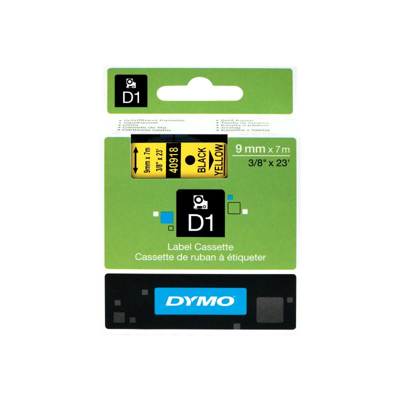 Dymo Schriftband 40918 Black Schwarz Yellow Gelb (S0720730)