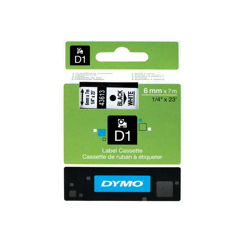 Dymo Schriftband 43613 White Black (S0720780)