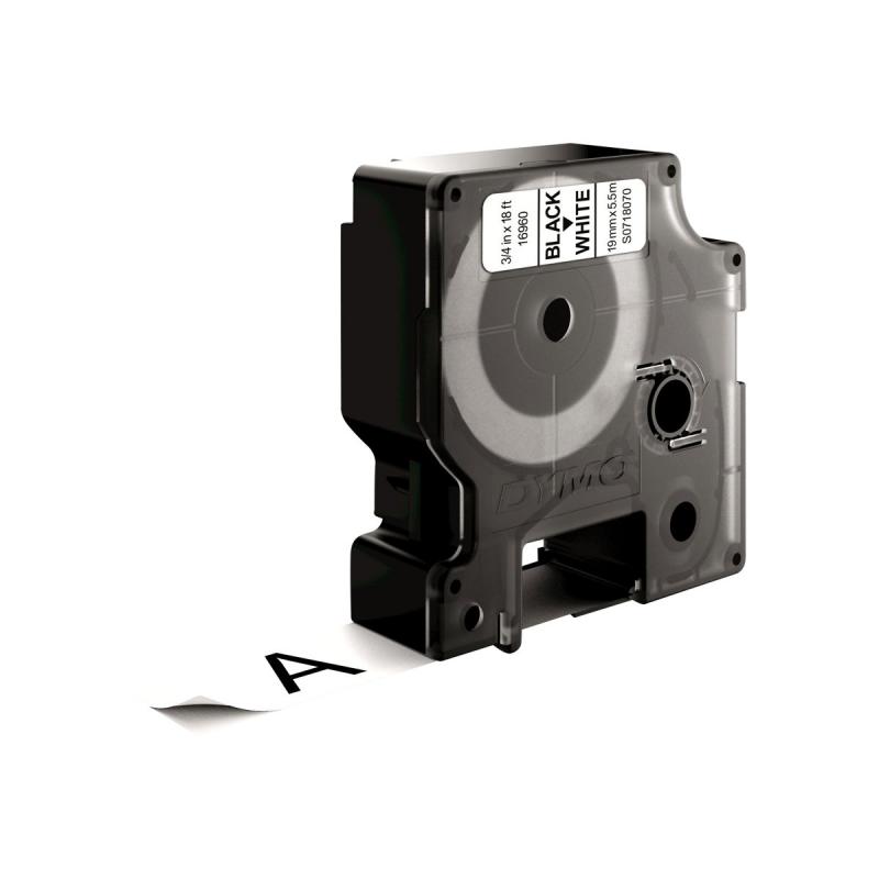 Dymo Schriftband Black White Permantent (S0718070)