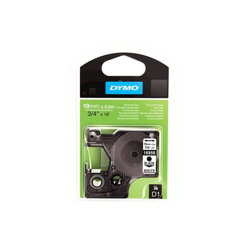 Dymo Schriftband Black White Permantent (S0718070)