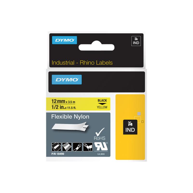 Dymo Schriftband Black Yellow (18490)