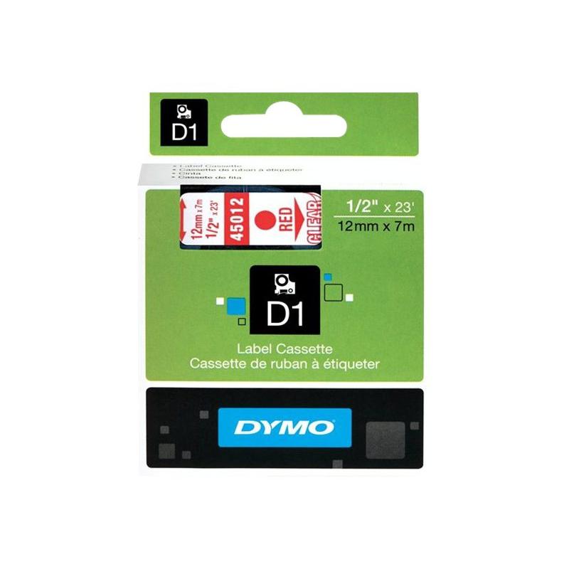 Dymo Schriftband Clear Red 45012 (S0720520)