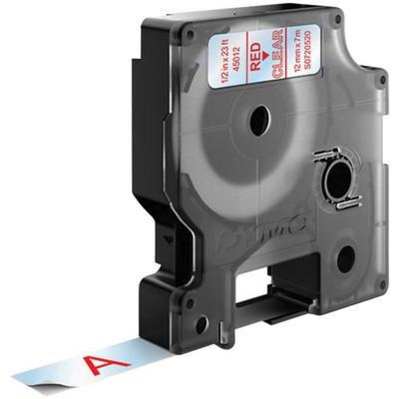 Dymo Schriftband Clear Red 45012 (S0720520)