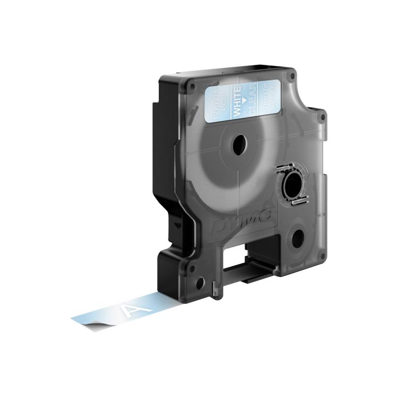 Dymo Schriftband Clear White 45020 (S0720600)