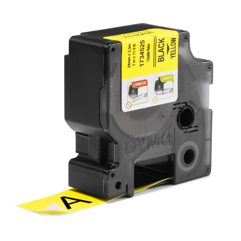 Dymo Schriftband Rhino Black Yellow (1734525)