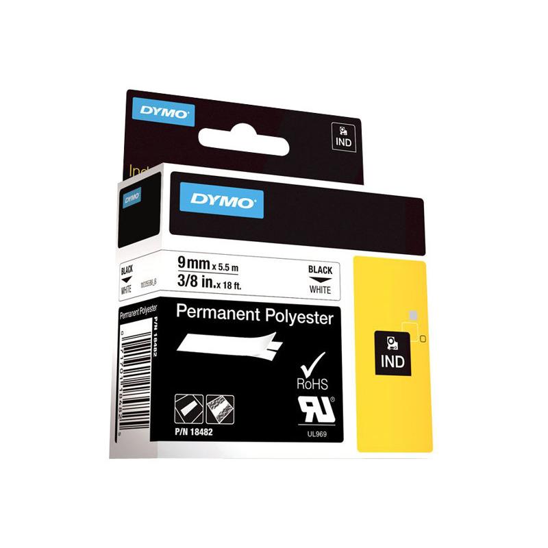 Dymo Schriftband Vinyl (18482) Black White (S0718240)