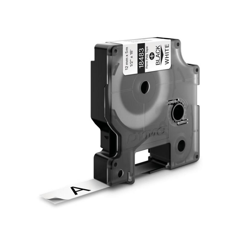 Dymo Schriftband Vinyl (18483) Black White (S0718210)