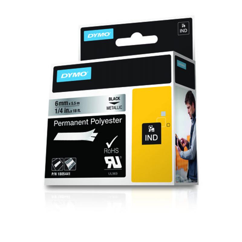 Dymo Schriftband Vinyl Black Metallic (1805441)