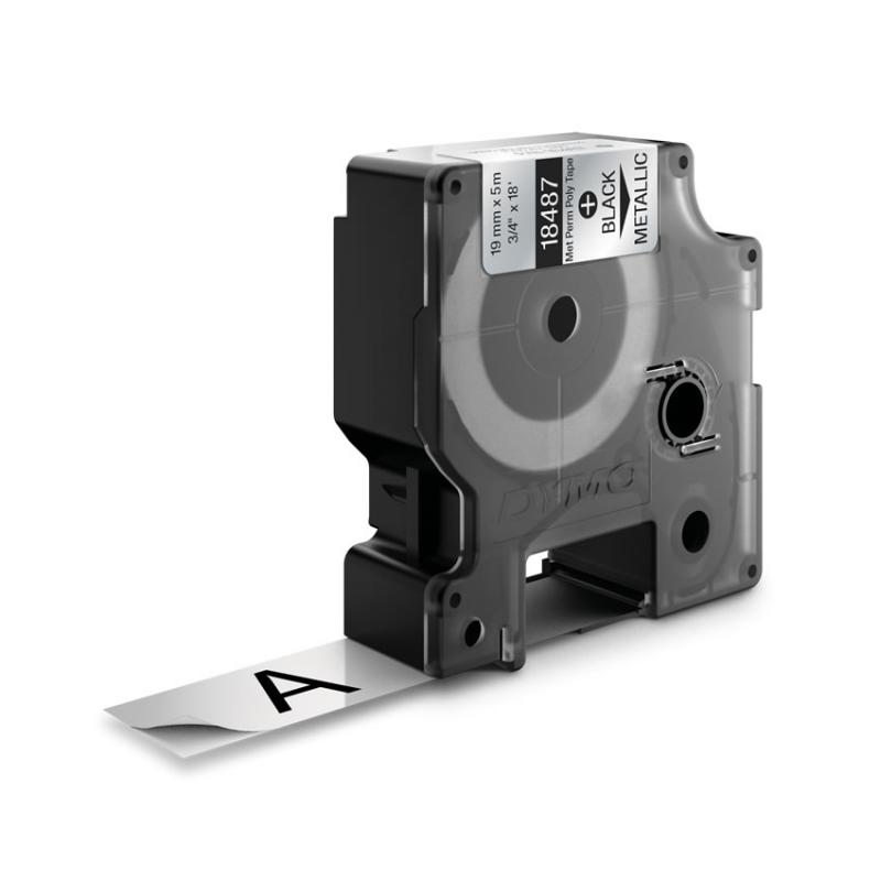 Dymo Schriftband Vinyl Black Metallic (18487)