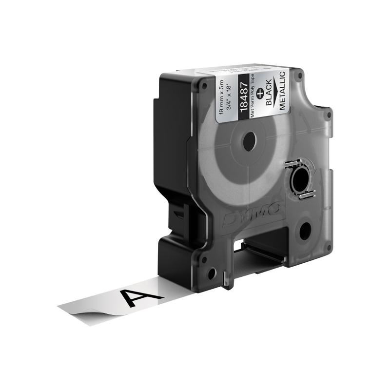 Dymo Schriftband Vinyl Black Metallic (18487)