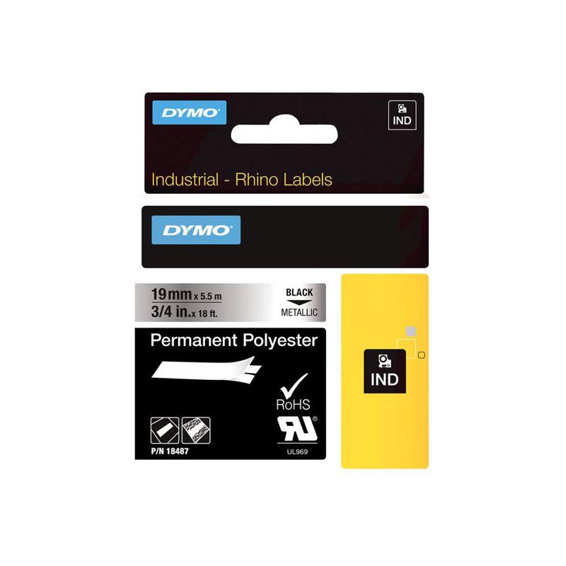 Dymo Schriftband Vinyl Black Metallic (18487)