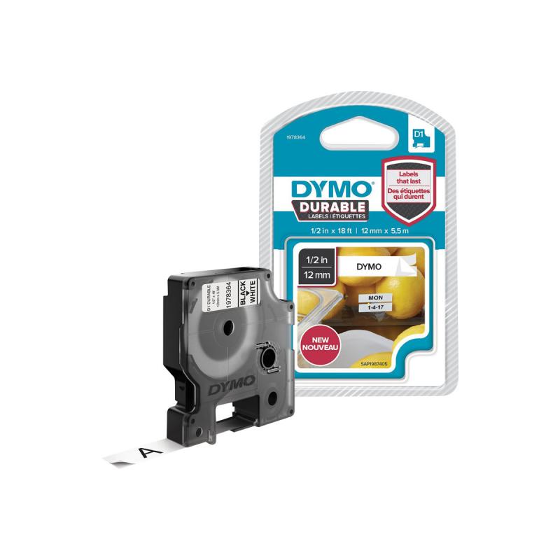 Dymo Schriftband Vinyl Black White (1978364)