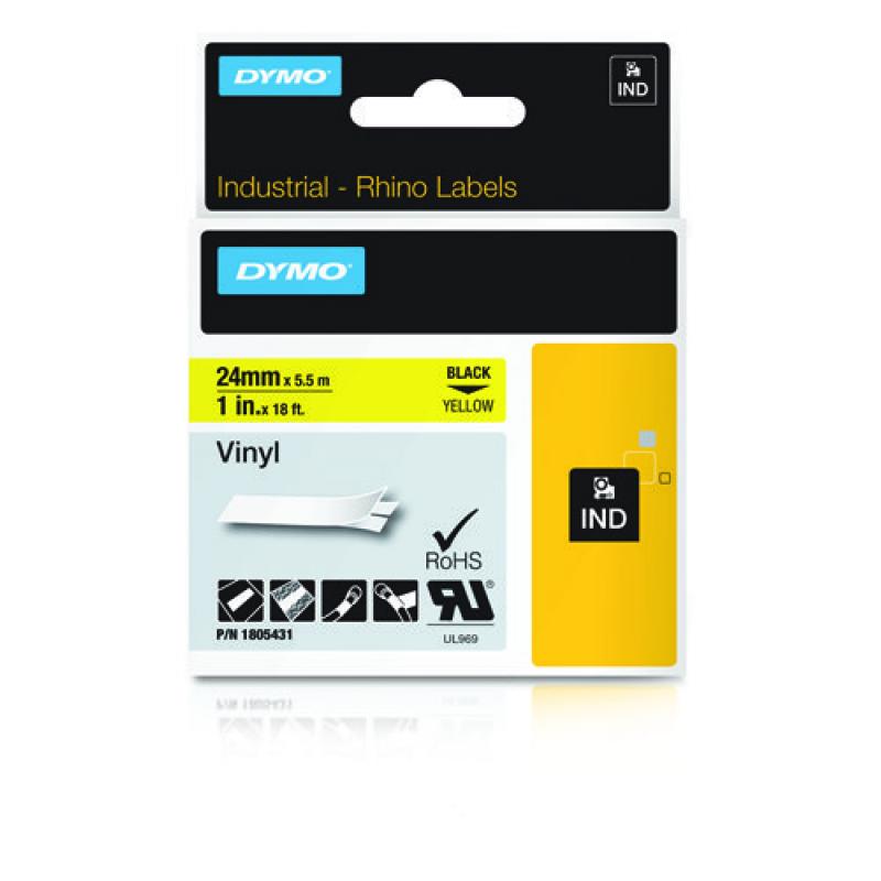Dymo Schriftband Vinyl Black Yellow (1805431)