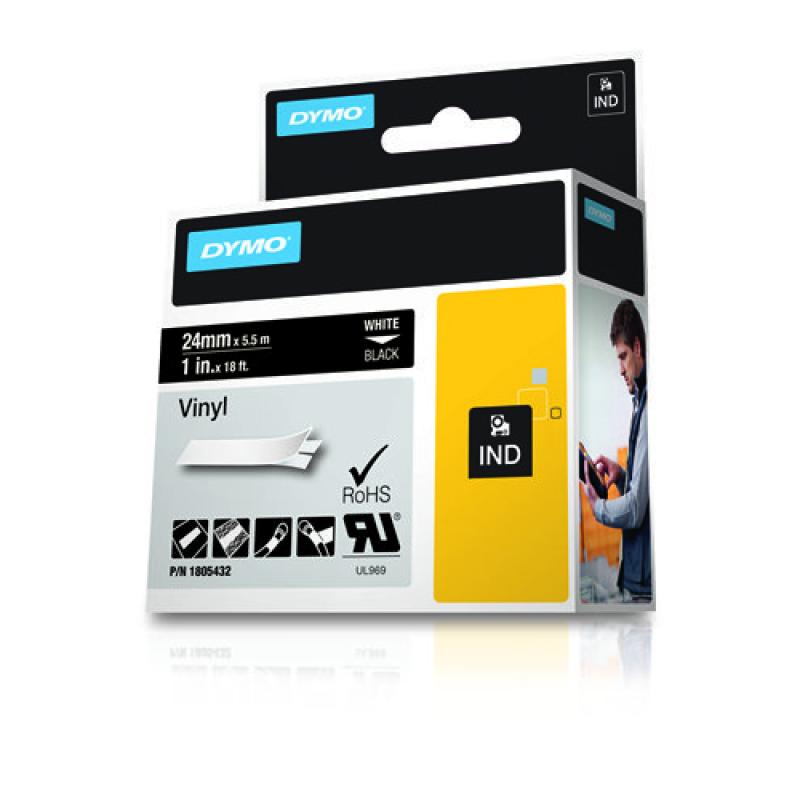 Dymo Schriftband Vinyl White Black (1805432)