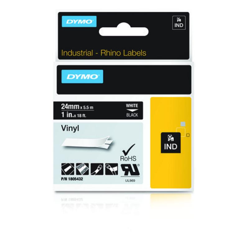 Dymo Schriftband Vinyl White Black (1805432)