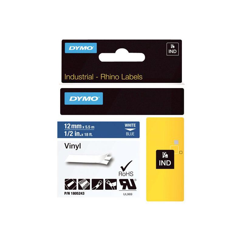 Dymo Schriftband Vinyl White Blue (1805243)