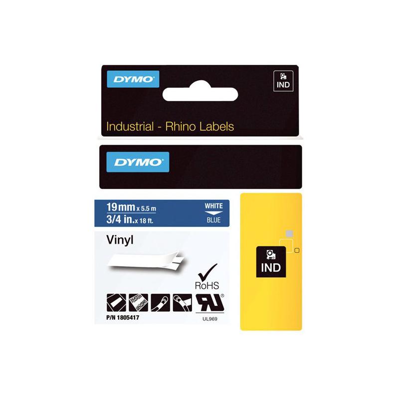 Dymo Schriftband Vinyl White Blue (1805417)