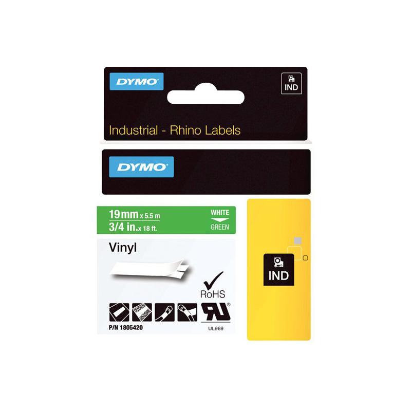 Dymo Schriftband Vinyl White Green (1805420)