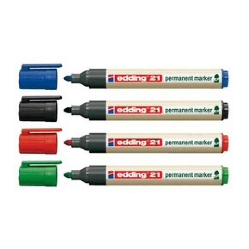 Edding EcoLine 21 Perm Marker Black Schwarz (4-21001) (421001)