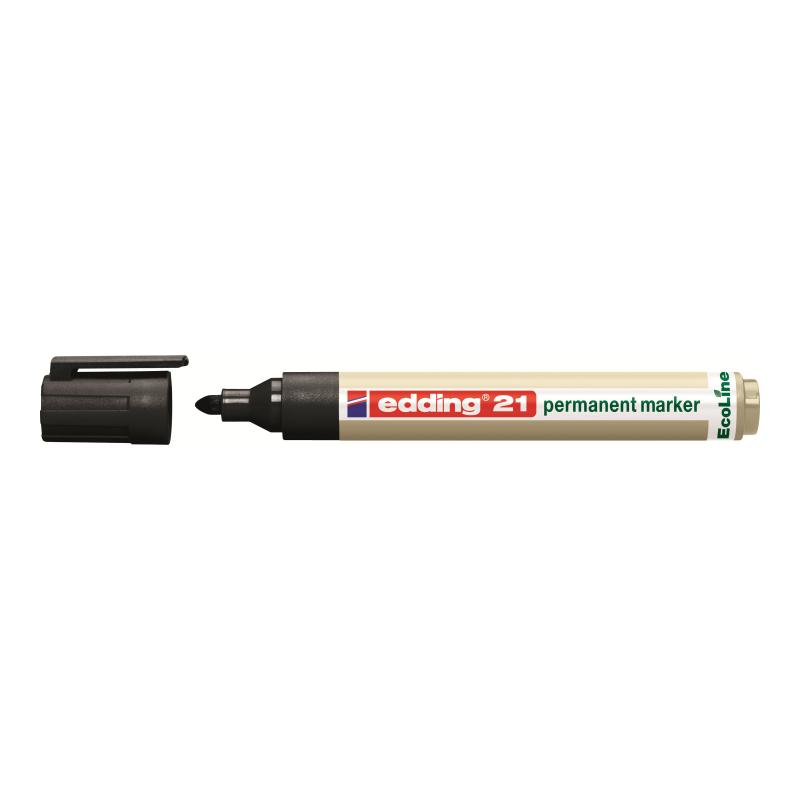 Edding EcoLine 21 Perm Marker Black Schwarz (4-21001) (421001)