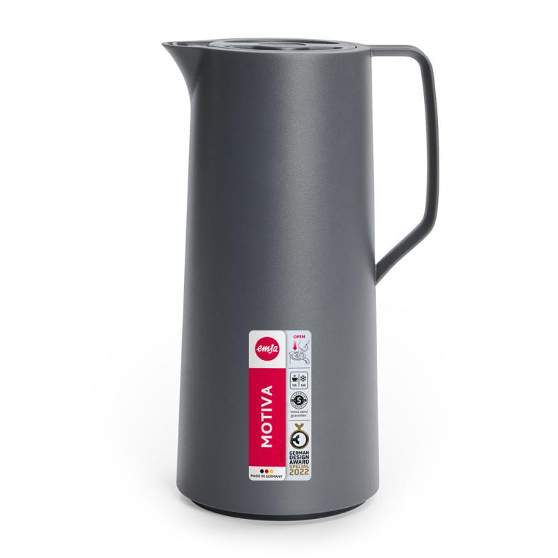 Emsa Motiva Insulated Jug Quick-Press QuickPress 1l anthracite (3110600634)