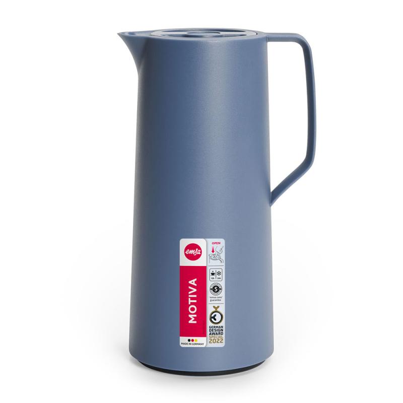 Emsa Motiva Insulated Jug Quick-Press QuickPress 1l blue (3110600636)