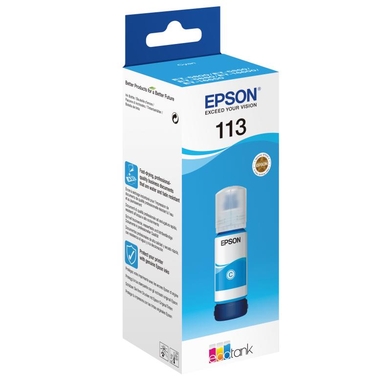 Epson Ink 113 EcoTank Pigment Cyan (C13T06B240)