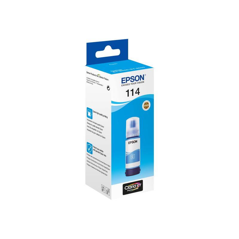 Epson Ink 114 EcoTank Cyan (C13T07B240)