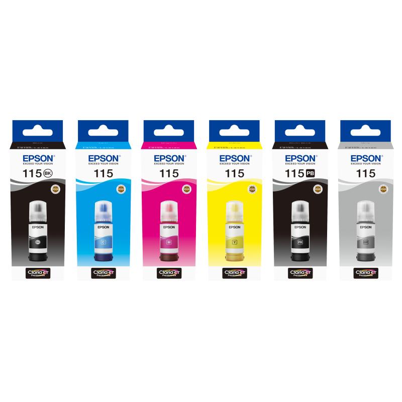 Epson Ink 115 EcoTank Magenta (C13T07D34A)