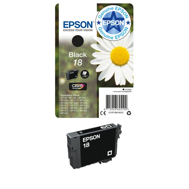 Epson Ink 18XL Black Schwarz (C13T18114022)