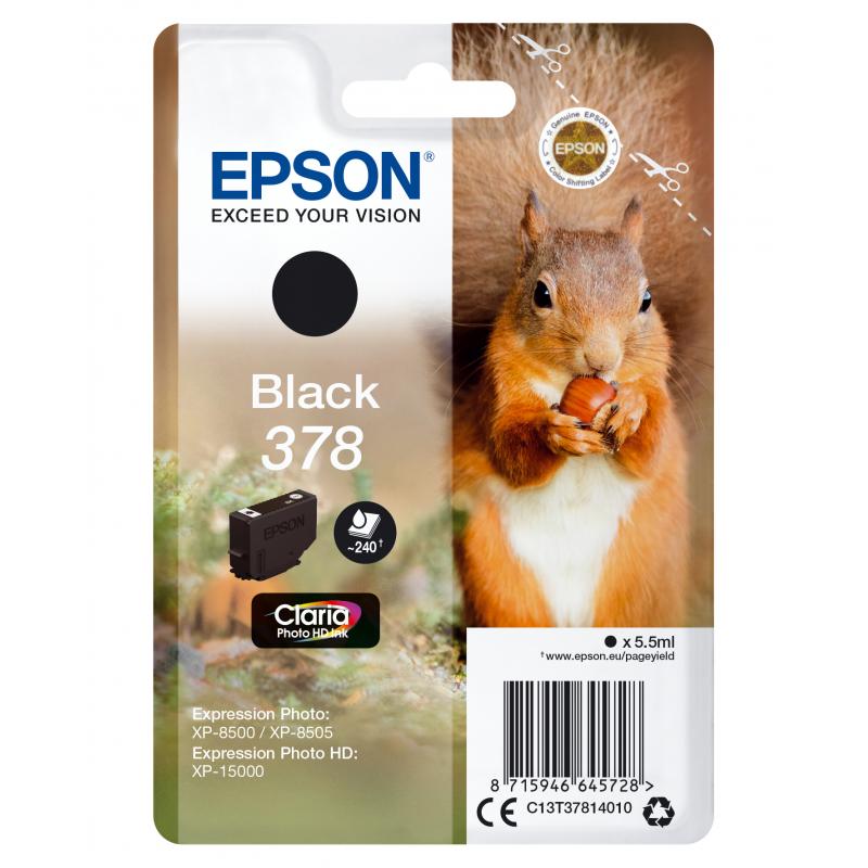 Epson Ink 378 Black Schwarz (C13T37814010)