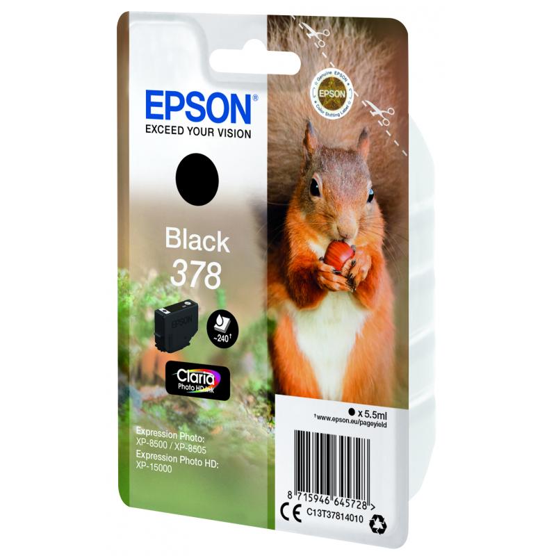 Epson Ink 378 Black Schwarz (C13T37814010)