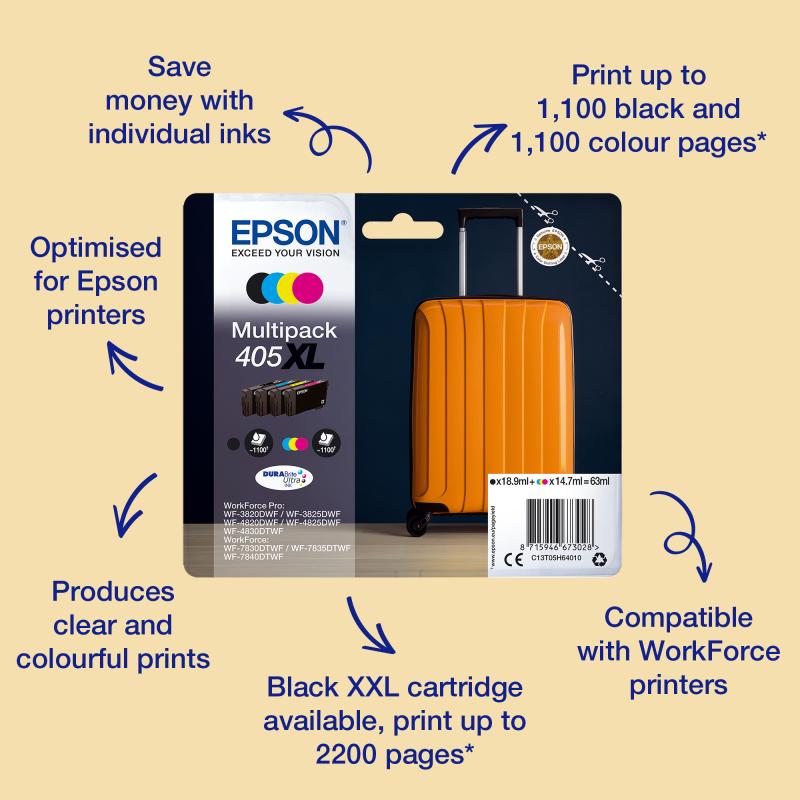 Epson Ink 405XL Black Schwarz (C13T05H14010)