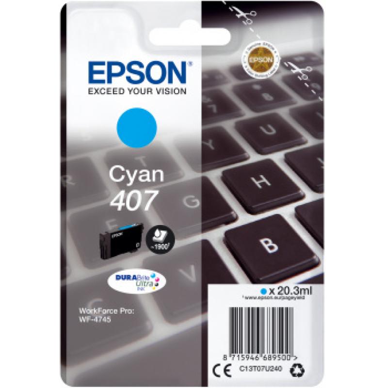 Epson Ink 407 Cyan (C13T07U240)
