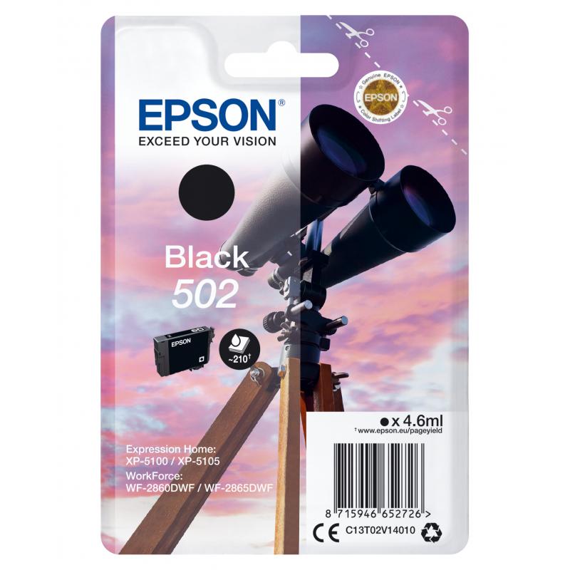 Epson Ink 502 Black Schwarz (C13T02V14010)