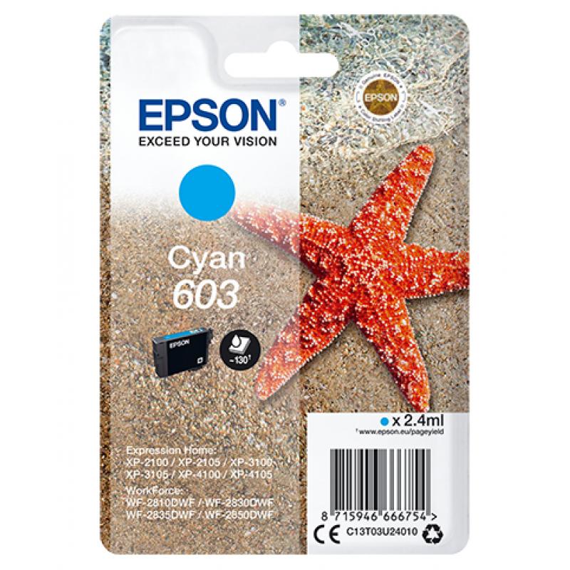 Epson Ink 603 Cyan (C13T03U24010)