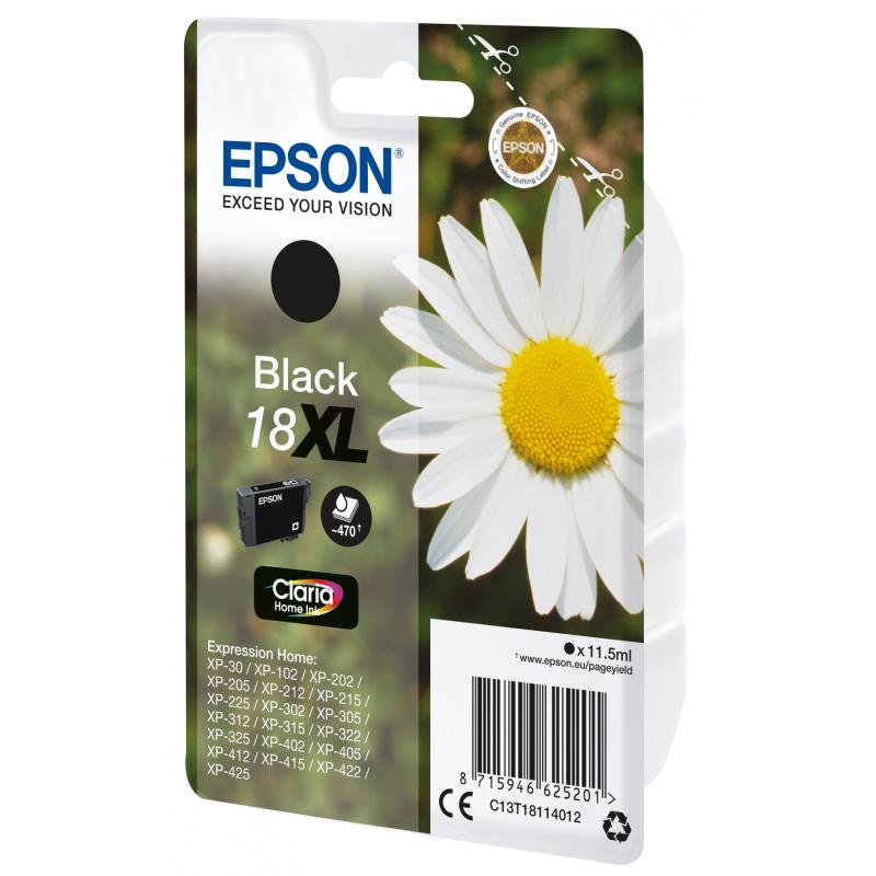 Epson Ink Black Schwarz No 18XL Epson18XL Epson 18XL (C13T18114012)