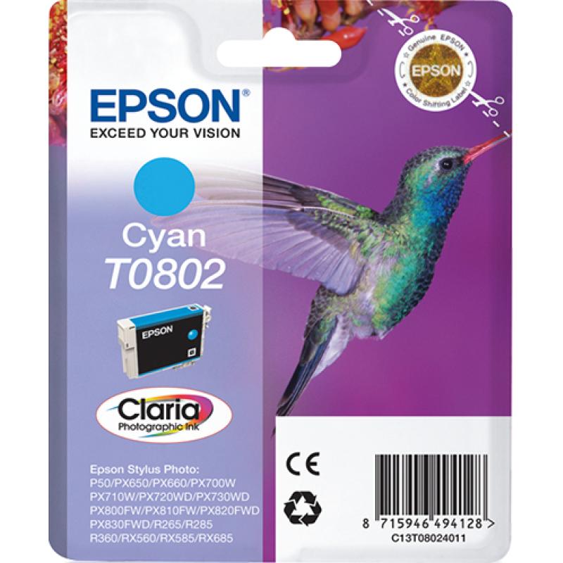 Epson Ink Cyan T0802 (C13T08024011)