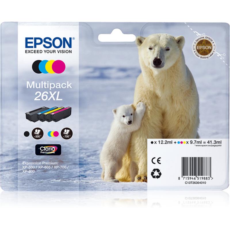Epson Ink Multipack No 26XL Epson26XL Epson 26XL (Blister) (C13T26364010)