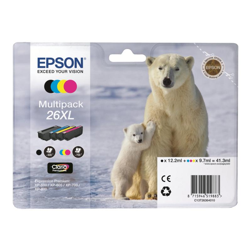 Epson Ink Multipack No 26XL Epson26XL Epson 26XL (Blister) (C13T26364010)