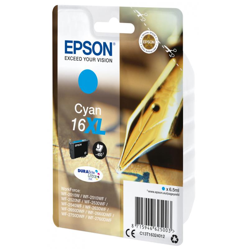 Epson Ink No 16XL Epson16XL Epson 16XL Cyan HC (C13T16324012)