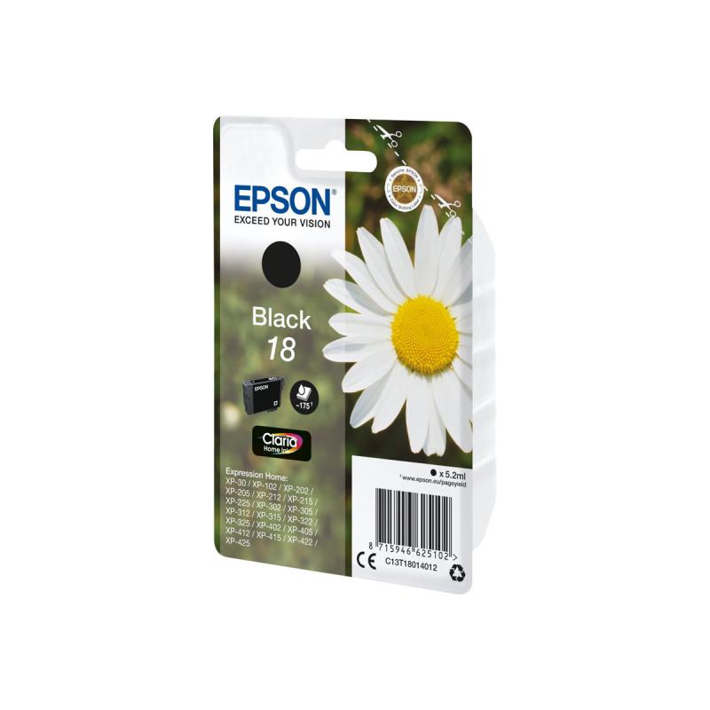 Epson Ink No 18 Epson18 Epson 18 Black Schwarz (C13T18014012)