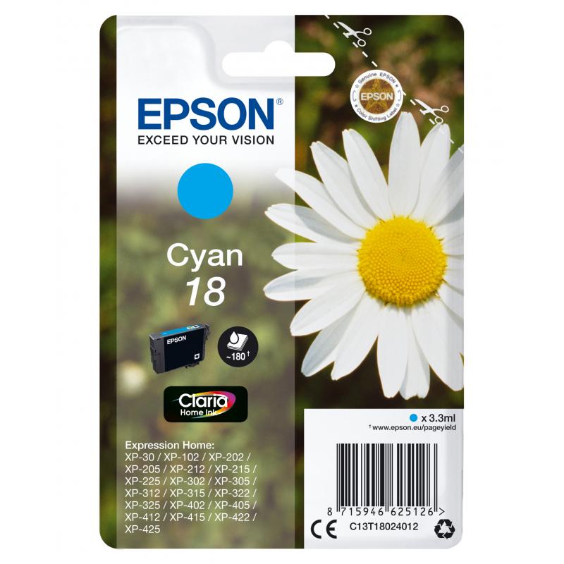 Epson Ink No 18 Epson18 Epson 18 Cyan (C13T18024012)