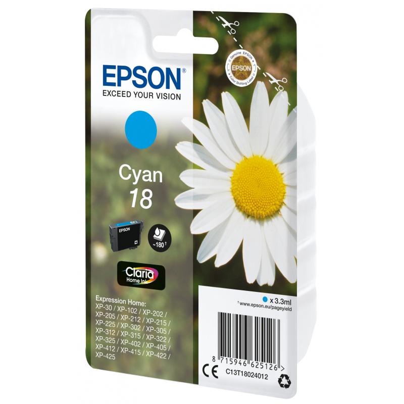 Epson Ink No 18 Epson18 Epson 18 Cyan (C13T18024012)