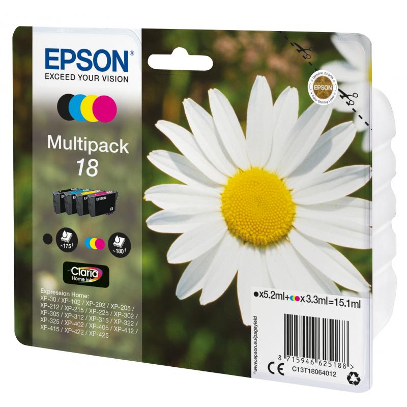 Epson Ink No 18 Epson18 Epson 18 Multipack (C13T18064012)