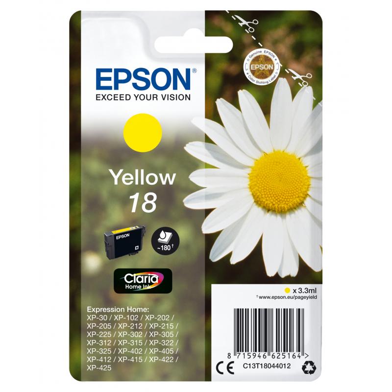 Epson Ink No 18 Epson18 Epson 18 Yellow Gelb (C13T18044012)