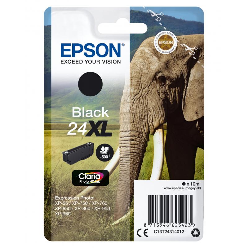 Epson Ink No 24 Epson24 Epson 24 XL Black Schwarz (C13T24314012)