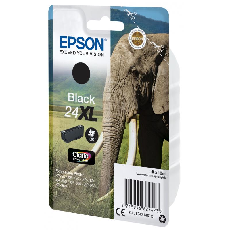 Epson Ink No 24 Epson24 Epson 24 XL Black Schwarz (C13T24314012)